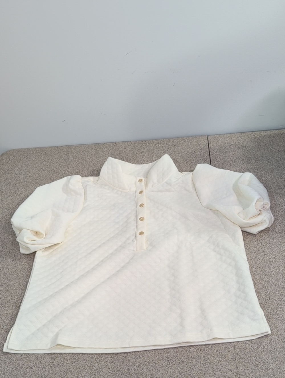 Mary Square Short Set, Madelyn, Top & Shorts, Quilted Cream, Loungewear, Size XL - Picture 3 of 15